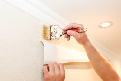 Pose de papier peint à Présailles — revêtements muraux et toiles de verre